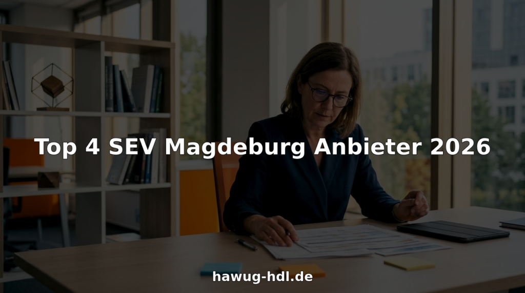 Ein Hausverwalter prüft am Schreibtisch sorgfältig die Mietverträge.
