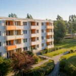Fassade eines Wohnhauses im Magdeburger Stadtteil