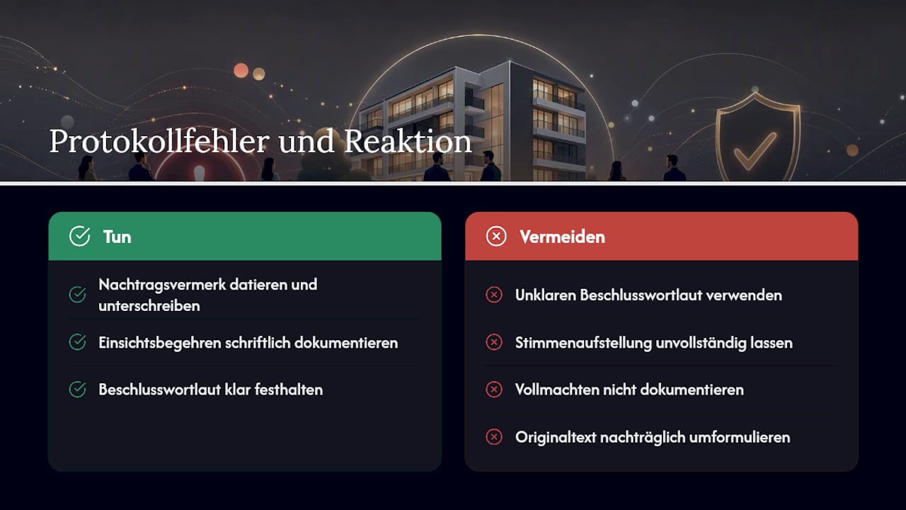 Diagramm zu häufigen Protokollfehlern und deren Auswirkungen