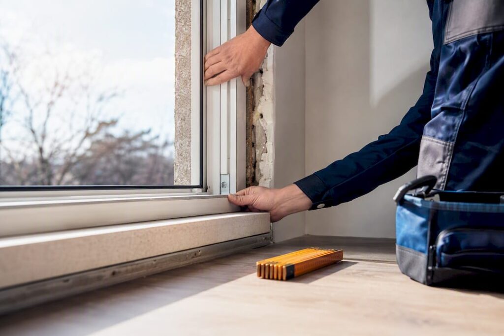 Fenstereinbau im Rahmen einer Wohnungsmodernisierung