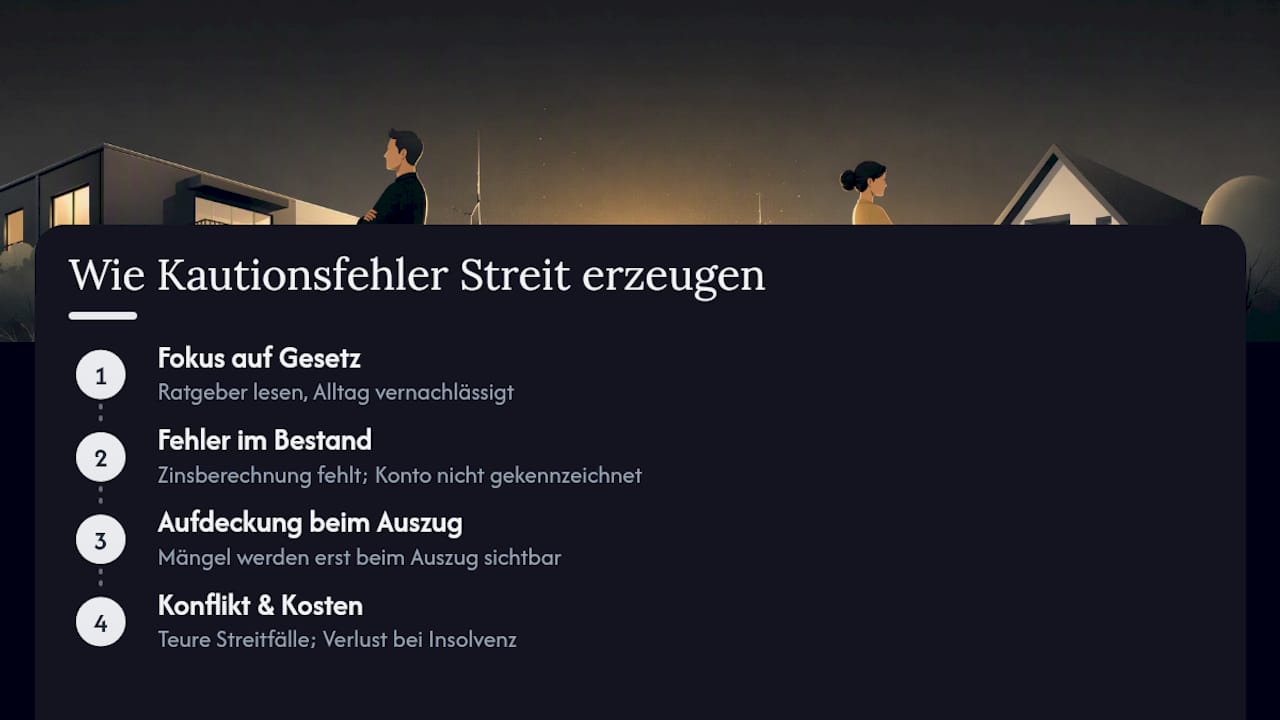 Typischer Ablauffehler bei Mietkautionen