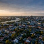 Luftaufnahme der Wohngebiete von Magdeburg