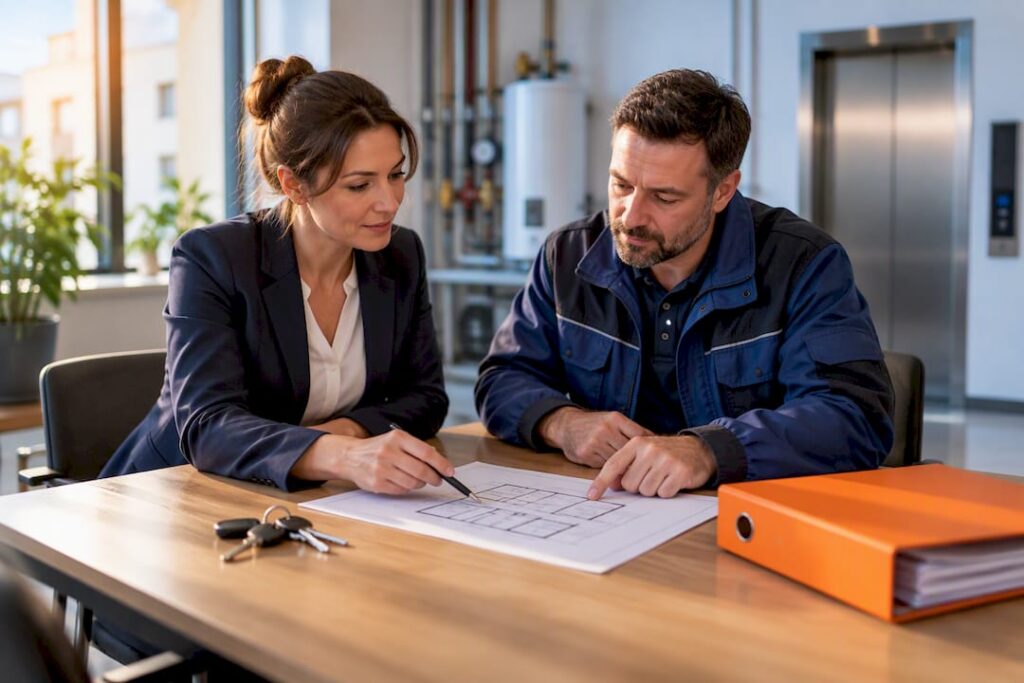 Hausverwalterin und Objektbetreuer im direkten Vergleich