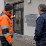 Vermieter spricht über den Hausmeisterservice im Innenhof